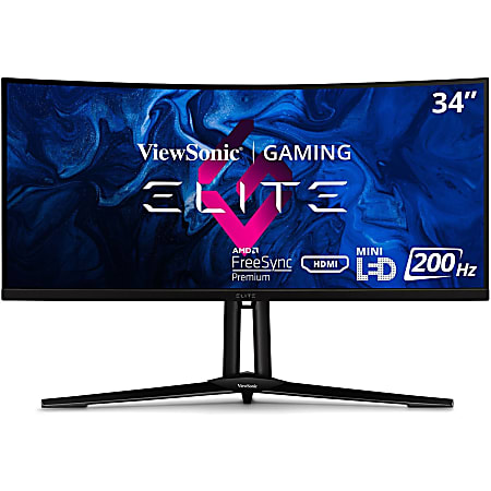 ViewSonic® XG341C-2K 34&quot; UW-QHD Curved Screen LED Gaming