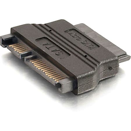 C2G Micro SATA Female to SATA Male Adapter - 1 x Female Micro SATA - 1 x Male SATA - Black