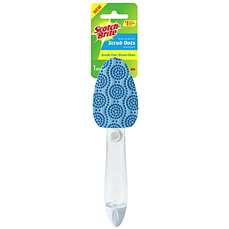Scotch-Brite Scrub Dots Nonscratch Sponge - 11.7" Height x 2.3" Width x 2.5" Depth - 1Each - MicroFiber, Cellulose - Blue