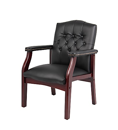 Leather office guest chair top
