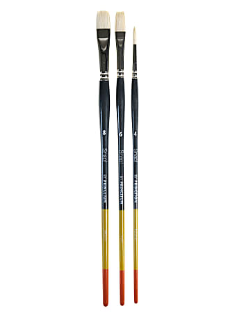 Princeton Snap Paint Brush Set, Set 4, Assorted Sizes, Assorted Bristles, Multicolor