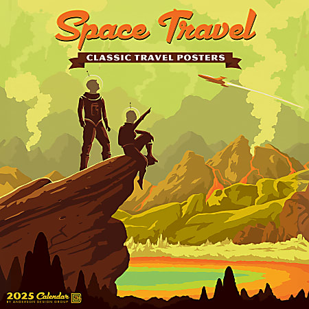 2025 Willow Creek Press Wall Calendar, 12” x 12”, Space Travel, January 2025 To December 2025, 44995