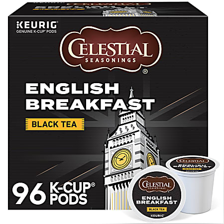 Celestial Seasonings® English Breakfast Tea Single-Serve K-Cup®, Carton Of 96