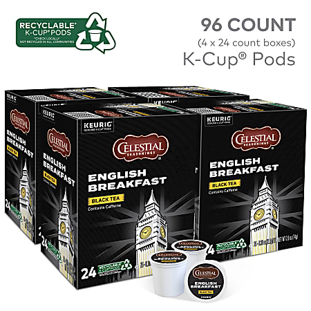English Breakfast Tea K-Cups, 24/Box, 4 Box/Carton