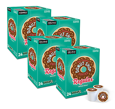 The Original Donut Shop® Single-Serve Coffee K-Cup®, Classic, Carton Of 96, 4 x 24 Per Box