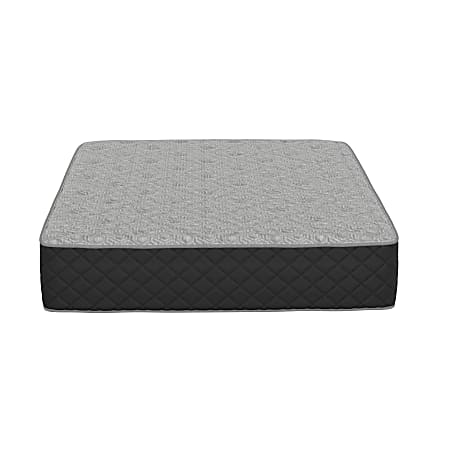 Corsicana Beckman Plush Mattress With Encasement, Full XL, 52-1/2” x 79-1/2”, Gray, 1 Mattress