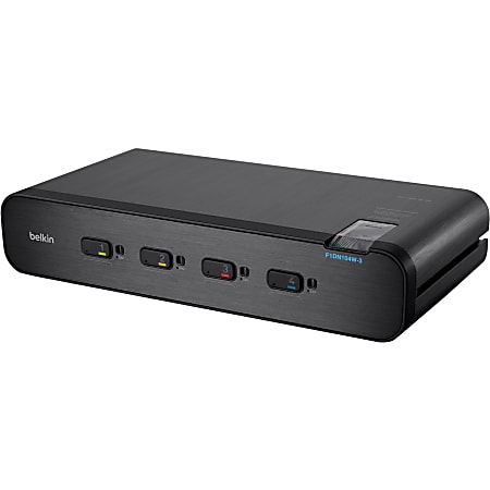 Belkin™ F1DN104W-3 Advanced Secure 4-Port DisplayPort Dual-Head KVM Switch