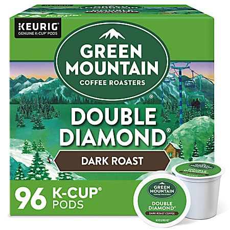 Green Mountain Coffee® Single-Serve Coffee K-Cup®, Double Black Diamond Extra-Bold, Carton Of 96, 4 x 24 Per Box