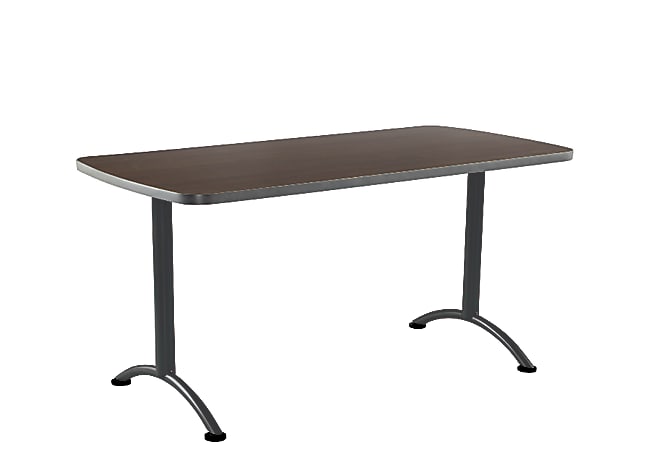 Iceberg IndestrucTable TOO Utility Table Top, Rectangle, Walnut