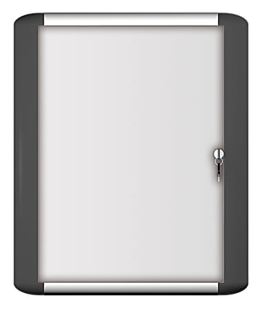 MasterVision® Platinum Pure Magnetic Dry-Erase Enclosed Whiteboard, Swinging Door, 36" x 48", Aluminum Frame With Silver Finish