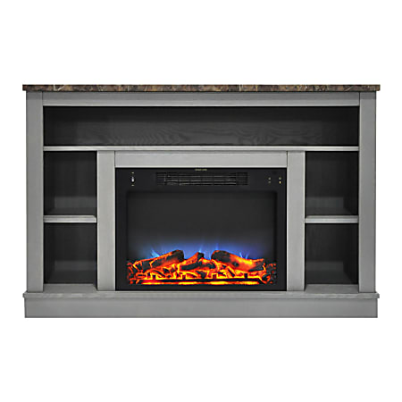Cambridge® Seville Electric Fireplace With LED Insert And Mantel, Gray