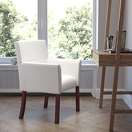 Flash Furniture Leathersoft Side Reception Chairs White