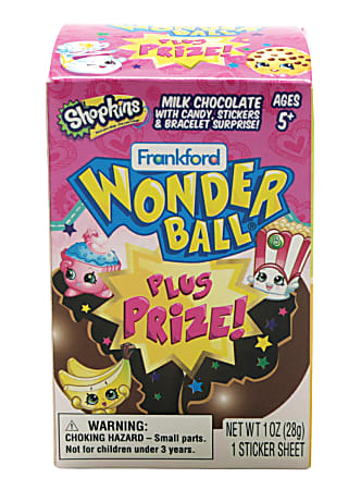 Frankford Candy Shopkins Wonder Ball, 1 Oz Box