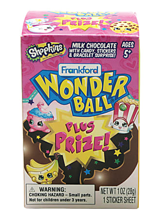 Frankford Candy Shopkins Wonder Ball, 1 Oz Box