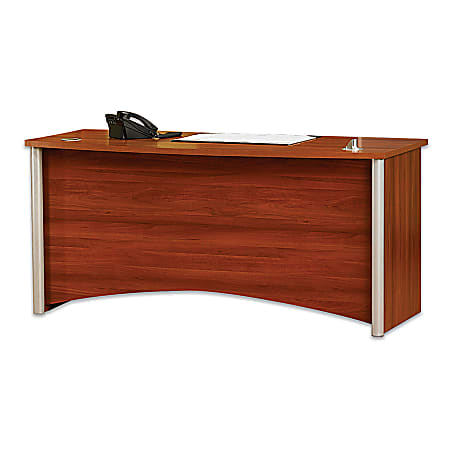 Office Depot® Brand Duval Business Desk With Belkin USB Hub, 30 5/8"H x 65 3/4"W x 29 1/2"D, Light Cherry