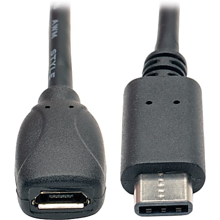 Eaton Tripp Lite Series USB 2.0 Adapter Cable - USB-C to USB Micro-B (M/F), 6-in. (15.24 cm) - USB adapter - U04006NMICF
