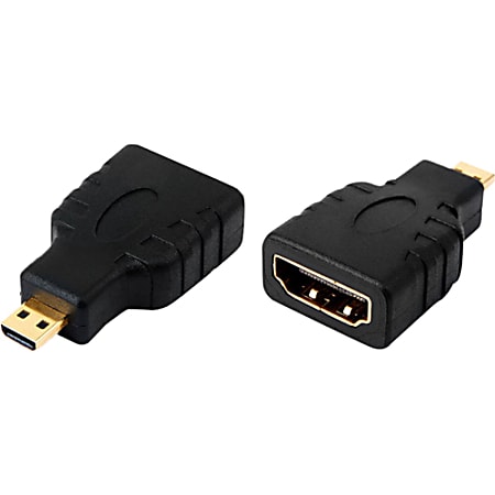 4XEM Micro HDMI Male To HDMI A Female Adapter - Micro HDMI male to HDMI female adapter 1x HDMI (Micro Type D) Male Digital Audio/Video