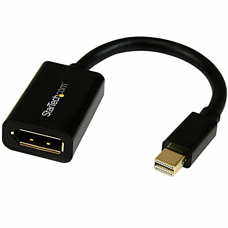 StarTech.com MiniPort toPort Adapter, 4K x 2K Video, Ultra HD Mini DP to DP Converter, mDP to DP 1.2 Adapter, Male/Female