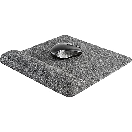 Allsop&reg; Premium Plush Memory Foam Wrist Rest, Mousepad, 1-7/8"H x 11-5/8"W x 11-13/16"D, Gray