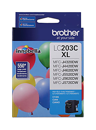 Brother LC203 Cyan High-Yield Ink Cartridge, LC203CS