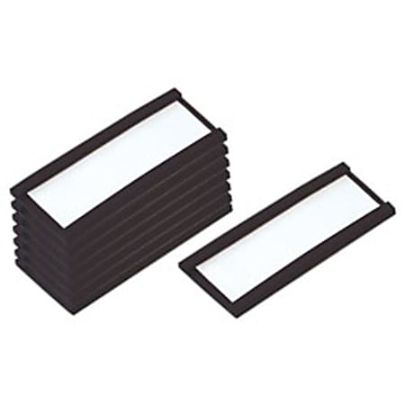 MasterVision® Magnetic Data Cards, With Blank Inserts, 3/4"H x 2-3/4"W, Pack Of 10