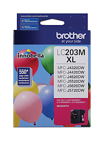 Brother® LC203 Magenta High-Yield Ink Cartridge, LC203MS