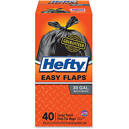 Hefty Easy Flaps 30-gallon Large Trash Bags - Large Size - 30 gal
