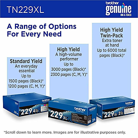 Brother TN229XL Yellow High Yield Toner Cartridge TN229XLY