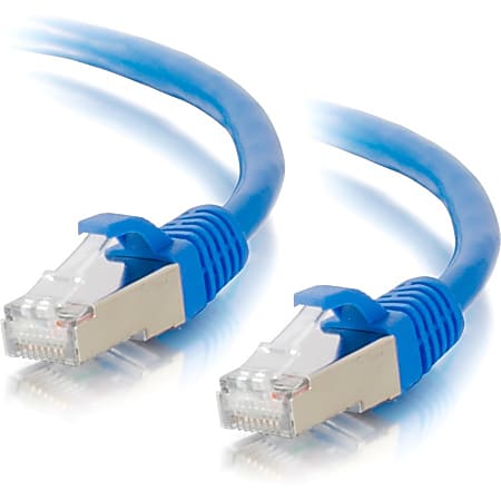 C2G-4ft Cat6a Snagless Shielded (STP) Network Patch Cable - Blue - Category 6a for Network Device - RJ-45 Male - RJ-45 Male - Shielded - 10GBase-T - 4ft - Blue