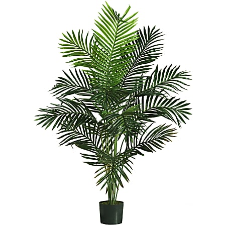 Nearly Natural 5'H Paradise Palm Tree With Pot, Green