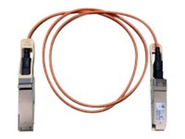 Cisco 40GBase-AOC QSFP Direct-Attach Active Optical Cable, 1-meter - 3.28 ft Fiber Optic Network Cable for Network Device - First End: QSFP Network - Beige
