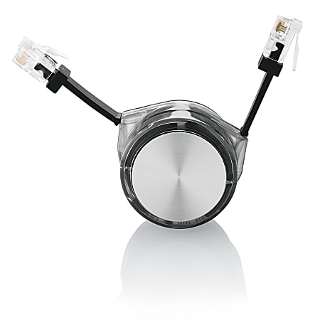 Ativa® Retractable Handset Cord, 8', Clear