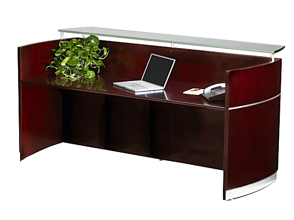 Mayline® Napoli Reception Station, Sierra Cherry