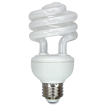 GE Spiral T3 Fluorescent Light Bulbs, 20 Watt, Carton Of 10