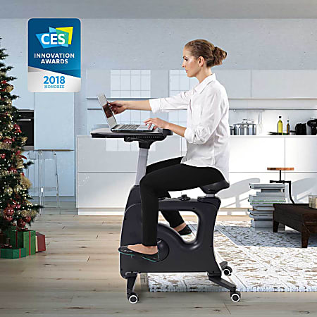 Flexispot V9 Desk Exercise Bike With Notebook Tray Black Office