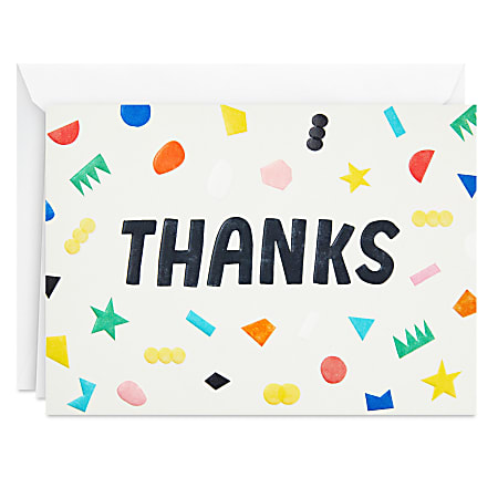 Hallmark Blank Thank-You Notes, Geometric Confetti (Pack of 24 Cards with Envelopes)