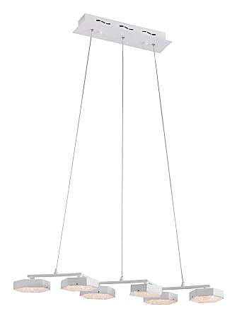 Zuo Modern Dunk Ceiling Lamp, 29-1/2"W, White Shade/White