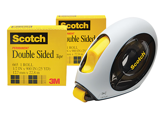 Scotch Double Sided Tape Applicator 12 x 900 Clear Pack Of 2 Tape Rolls -  Office Depot