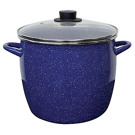 Ekco EOS Oval Covered Stockpot, 8 Qt, Blue