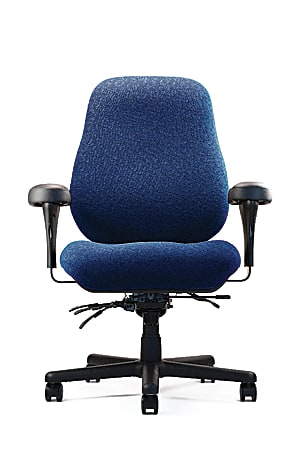 Neutral Posture® Big & Tall Jr. High-Back Chair, 43"H x 33"W x 28"D, Navy/Black