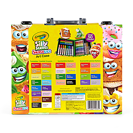 CRAYOLA - Silly Scents, Set de coloriage 55+ pièces, Feutres, Crayons, Crayons de cire parfumés, Activité créative, 3 ans et plus, 04-0642