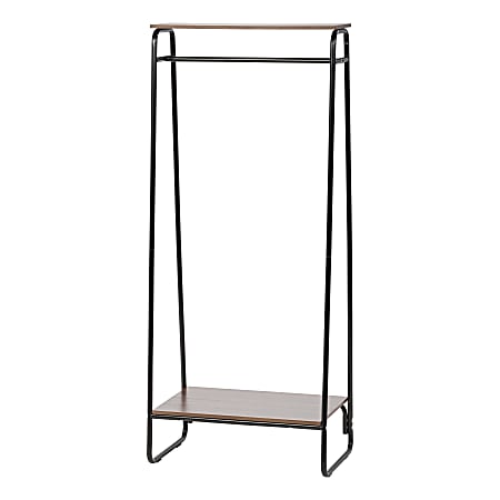 Iris metal garment rack with wood shelf 2025