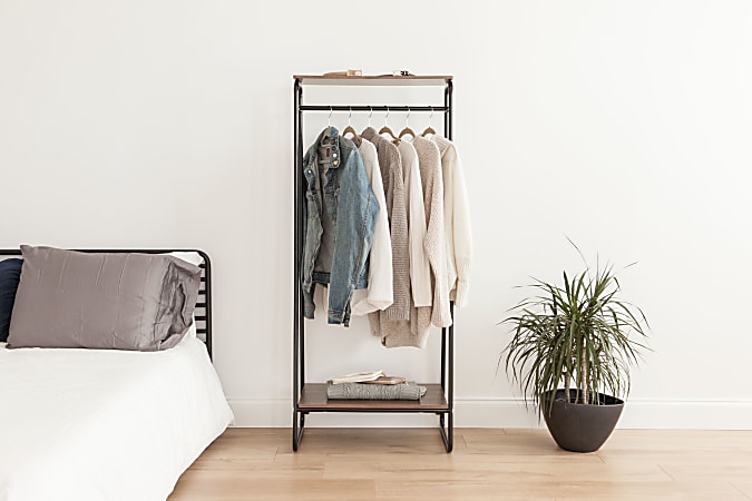 Iris dual shelf garment rack outlet
