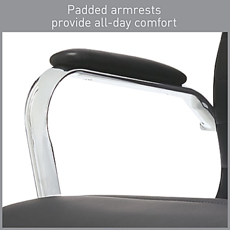 Realspace Modern Comfort Winsley Bonded Leather Mid Back Manager