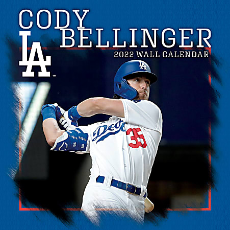 Lang Turner Licensing Monthly Wall Calendar, 12" x 24", Cody Bellinger, January to December 2022, 22998012165