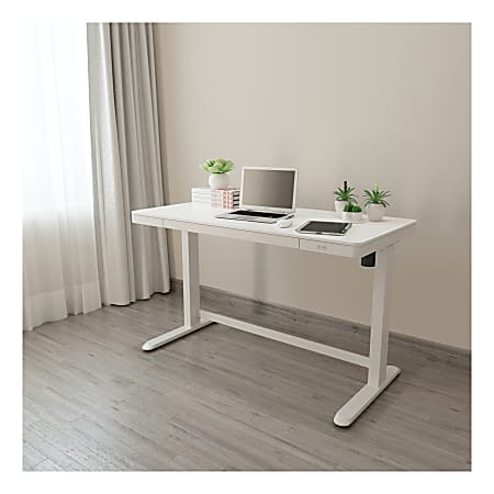 Realspace Smart Electric 48 W Height Adjustable Standing Desk WhiteNatural  - Office Depot