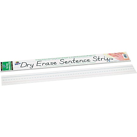 Pacon® Dry-Erase Sentence Strips, White, Pack Of 30