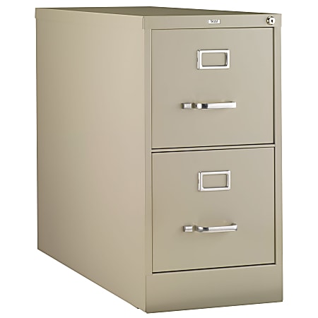 Bush Business Furniture Synchronize 1000 25"D Vertical 2-Drawer File Cabinet, Metal, Putty, Premium Installation