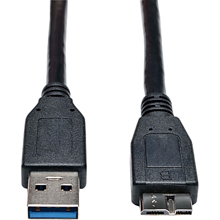 Tripp Lite 6ft USB 3.0 SuperSpeed Device Cable USB-A Male to USB Micro-B Male Black - USB - 6 ft - 1 x Type A Male USB - 1 x Type B Male Micro USB - Black
