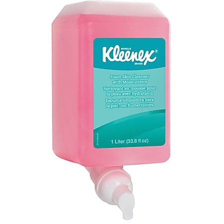 Kleenex Foam Skin Cleanser Refill - Floral Scent - 33.8 fl oz (1000 mL) - Hands-free Dispenser - Skin - Pink - Moisturizing - 6 / Carton